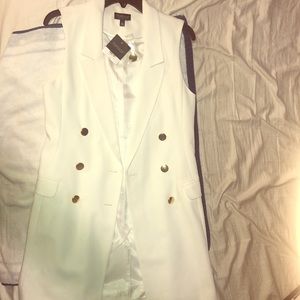 Topshop NWT long buttoned vest